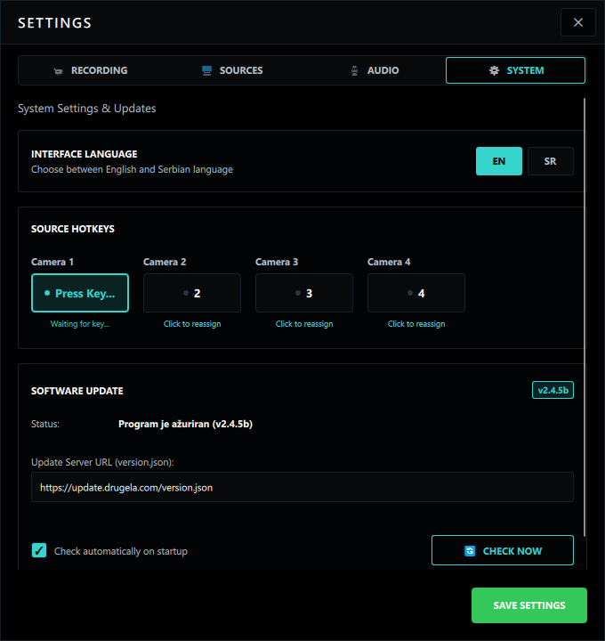 System Settings