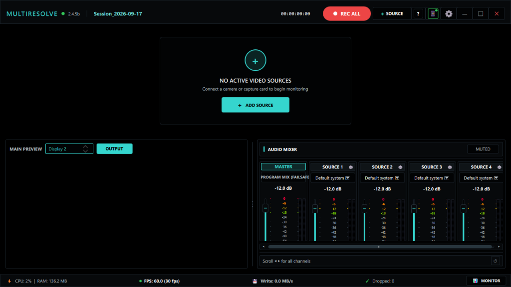 MultiResolve Studio Main Interface